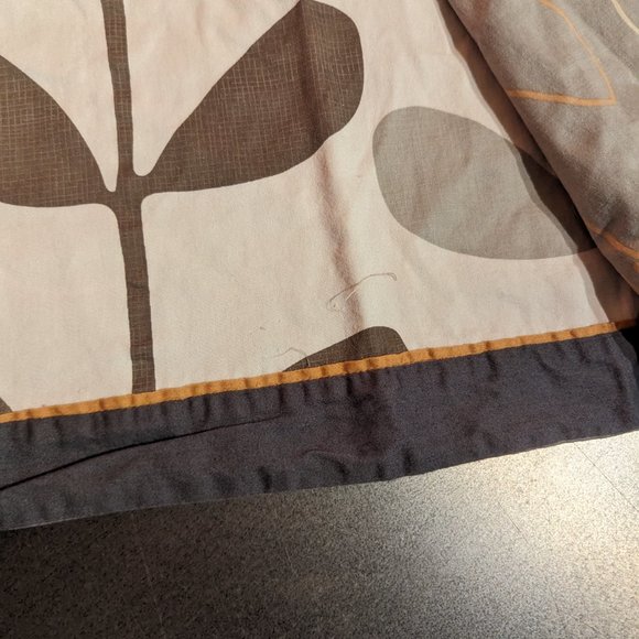 Reversible Vine Print Gray Cream Brown Sham / Throw Covers - Picture 7 of 12